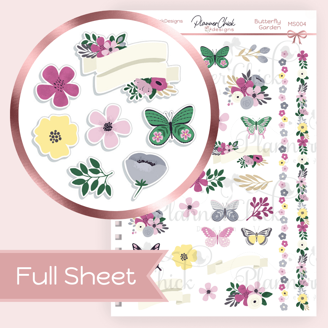 Butterfly Garden ~ Decorative Sampler (FULL SHEET)
