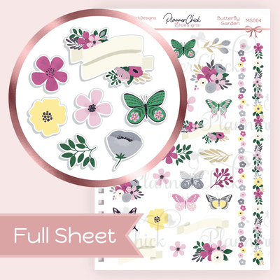 Butterfly Garden ~ Decorative Sampler (FULL SHEET)