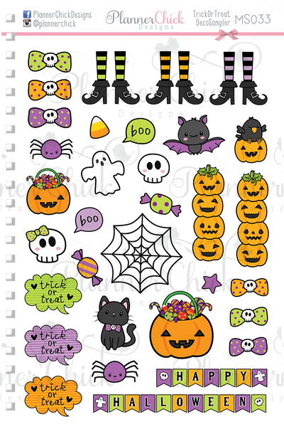 Doodle Halloween Planner Stickers