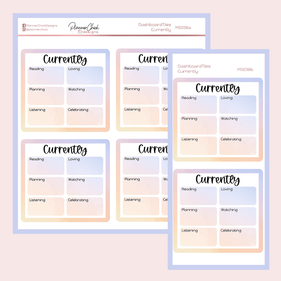 Dashboard Tiles ~ Currently