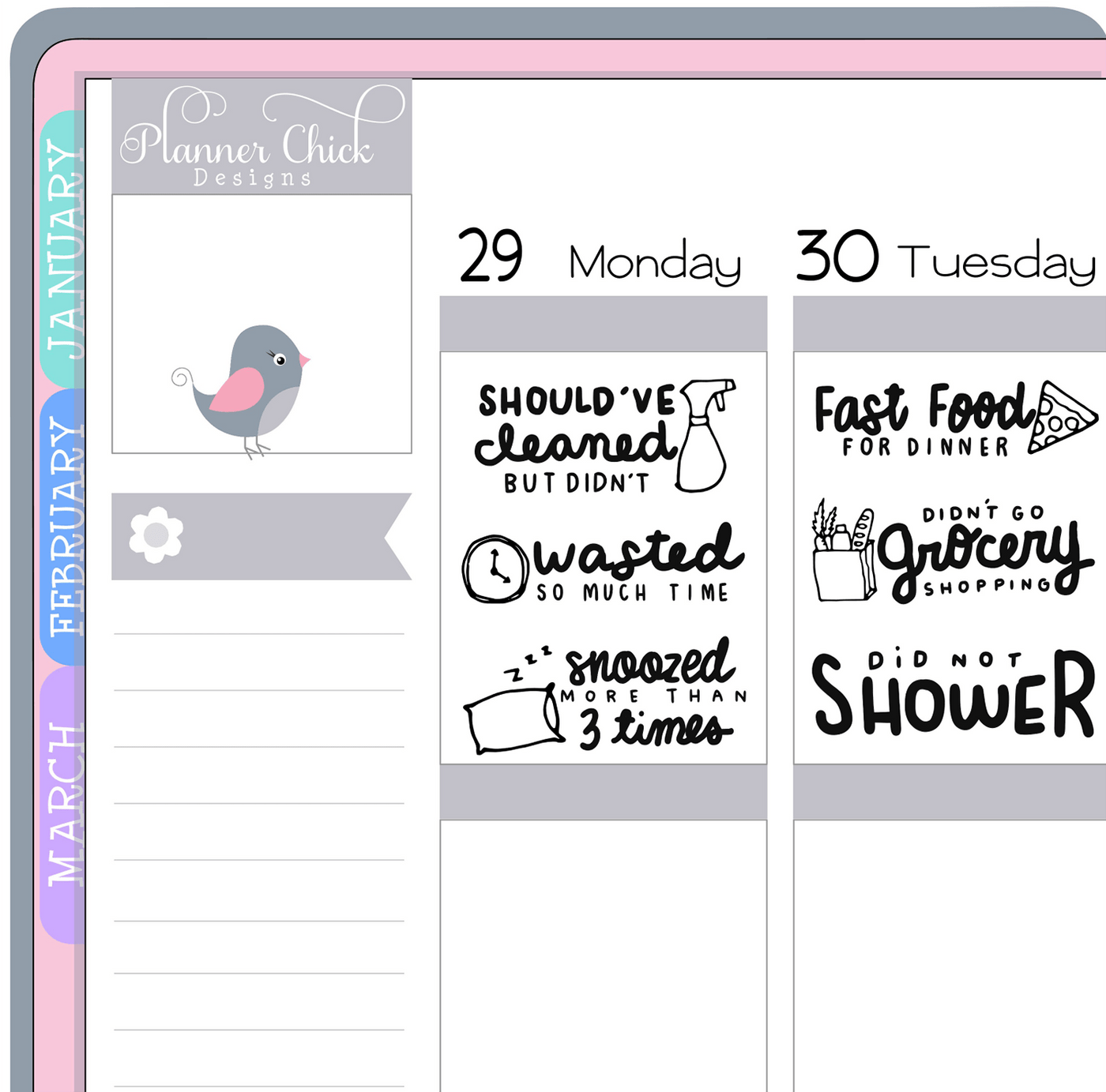Oh Yes I Did! Planner Stickers
