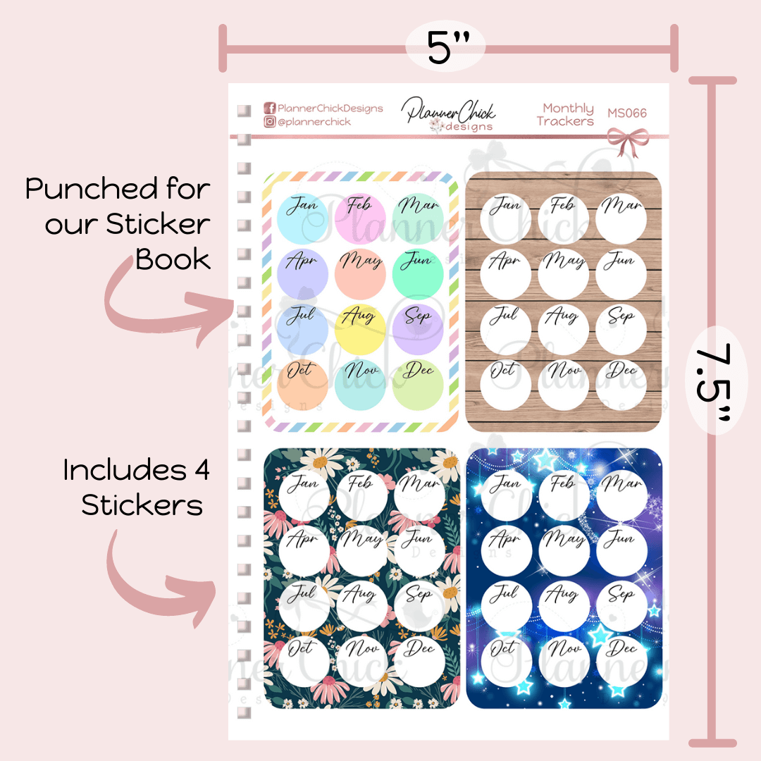 Monthly Tracker Planner Stickers