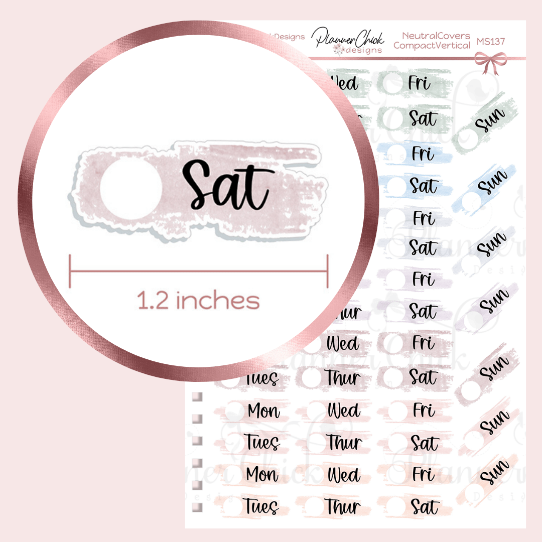 Date Covers for Compact Vertical & Personal