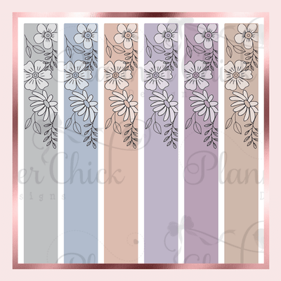 Neutral Floral Collection ~ Washi Date Covers for Daily Duo