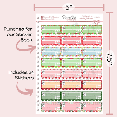 Gift Tracker Planner Stickers