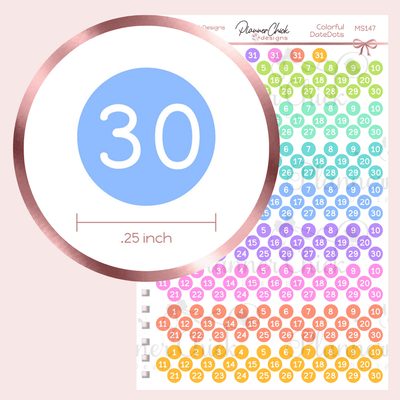 Colorful Date Dots (Mini)