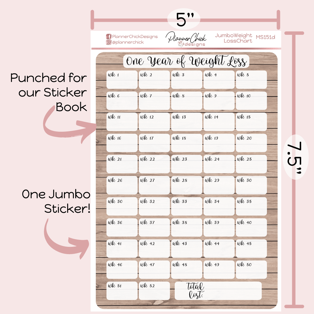 One Year Weight Loss Tracker