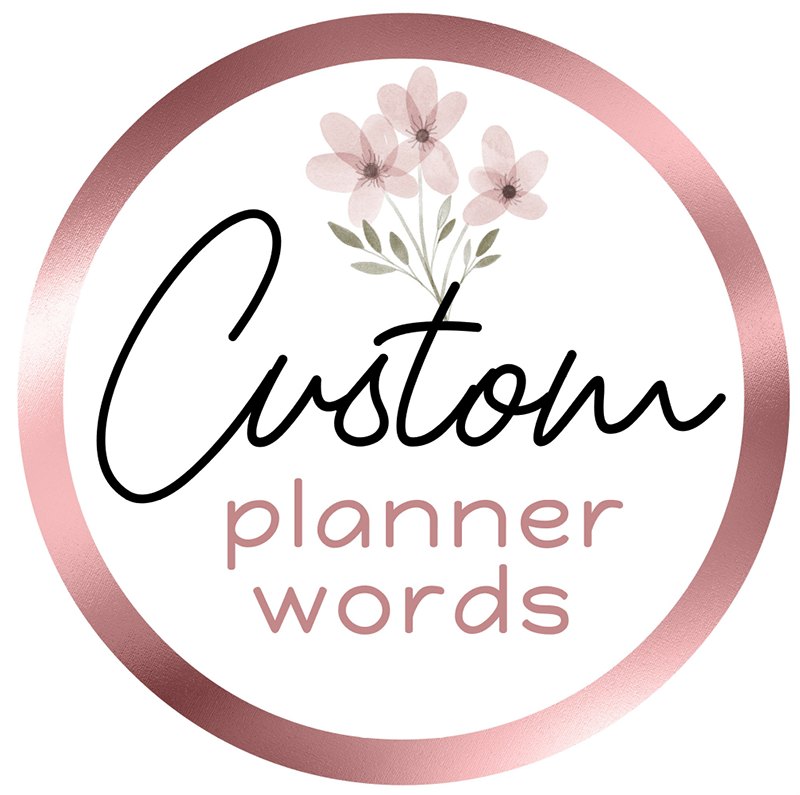 Custom Planner Words
