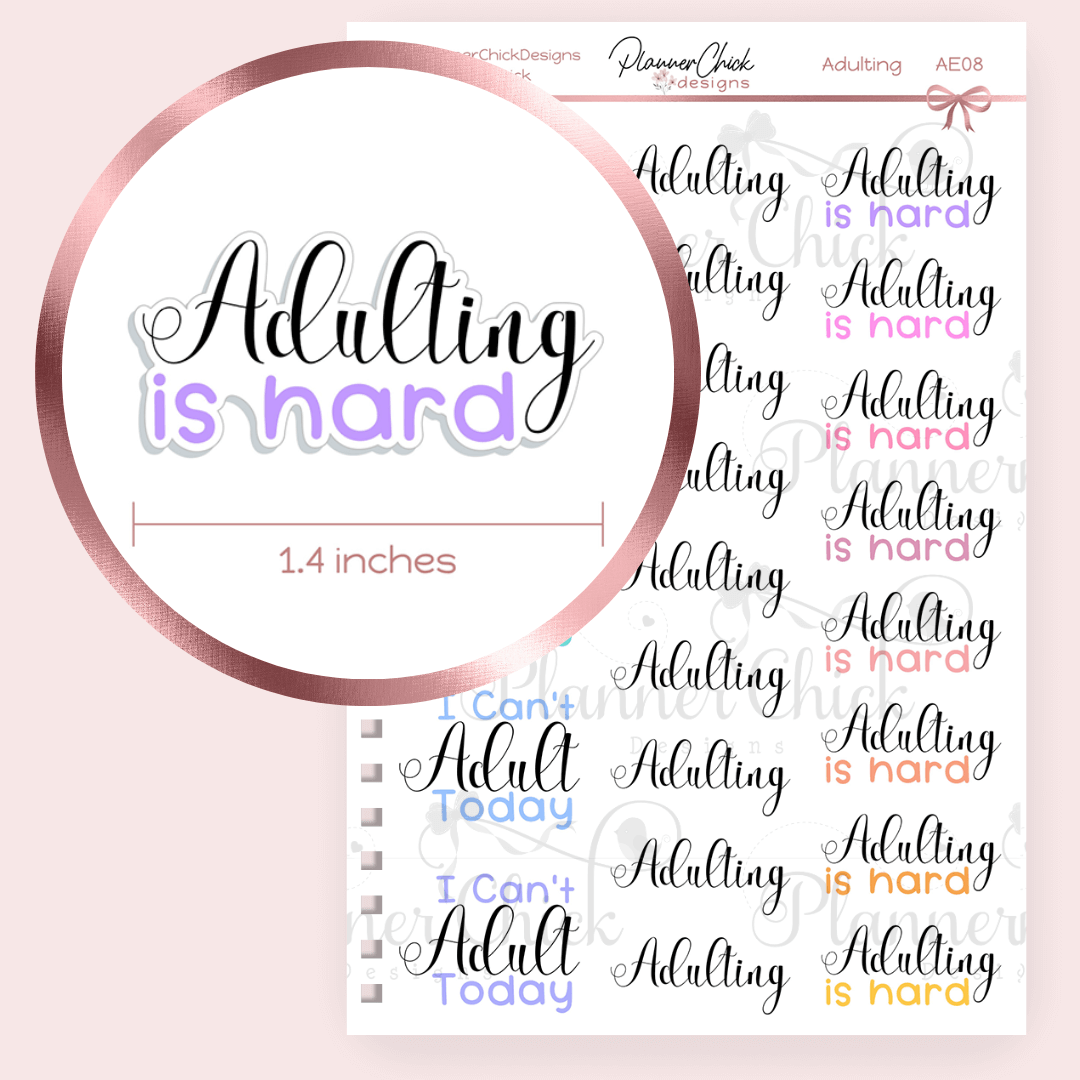 Adulting Scripts Planner Stickers