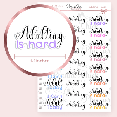 Adulting Scripts Planner Stickers