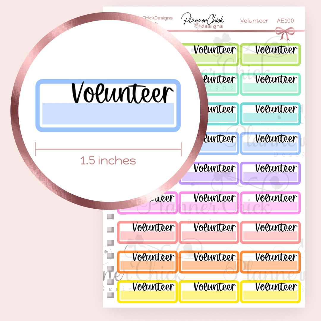Volunteer Planner Stickers