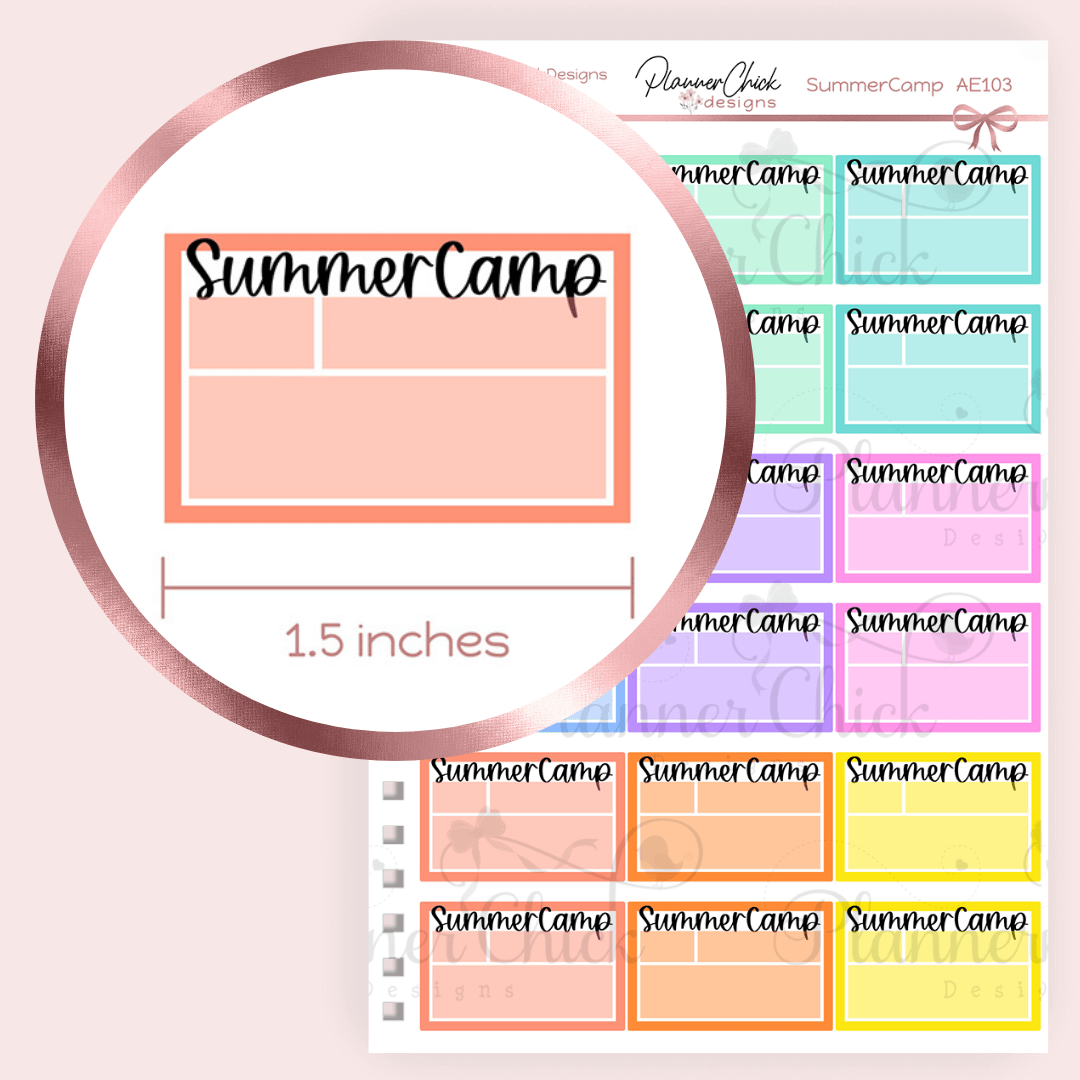 Summer Camp Planner Stickers