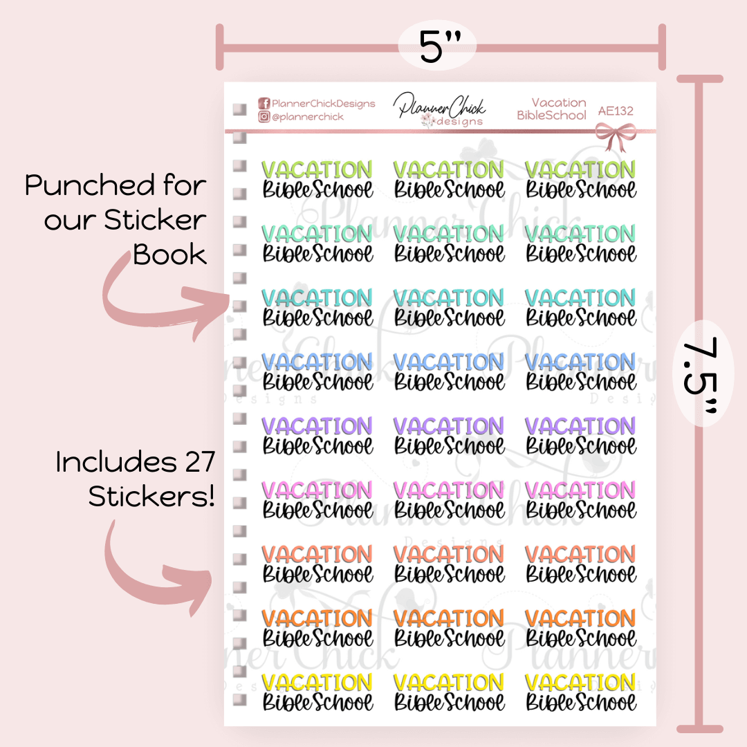 VBS Planner Stickers
