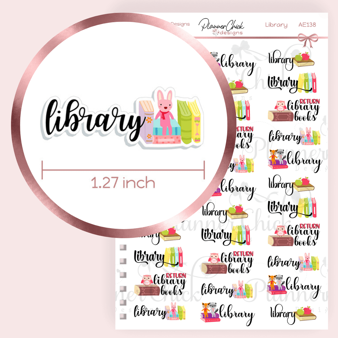 Library Planner Stickers