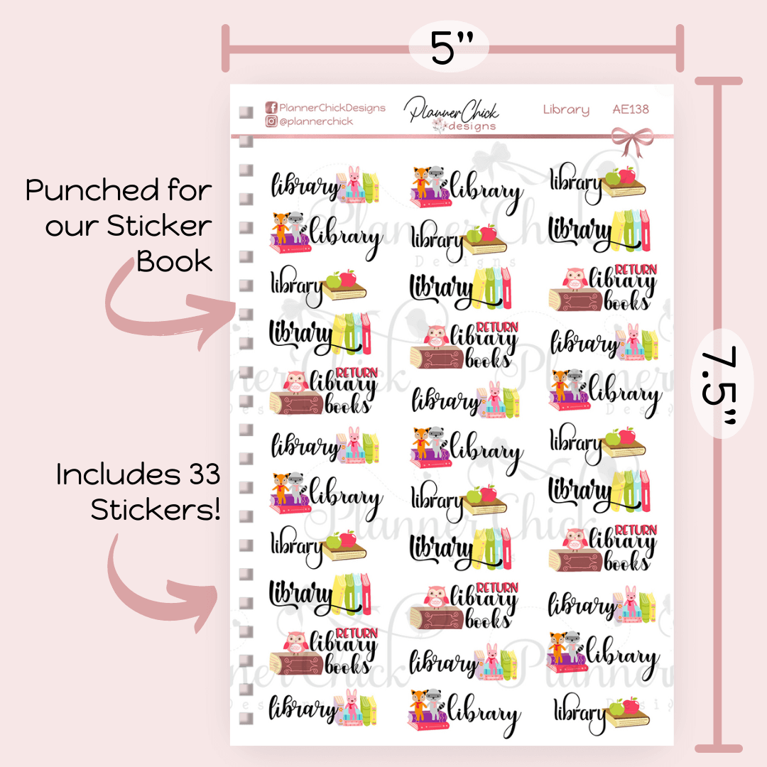 Library Planner Stickers