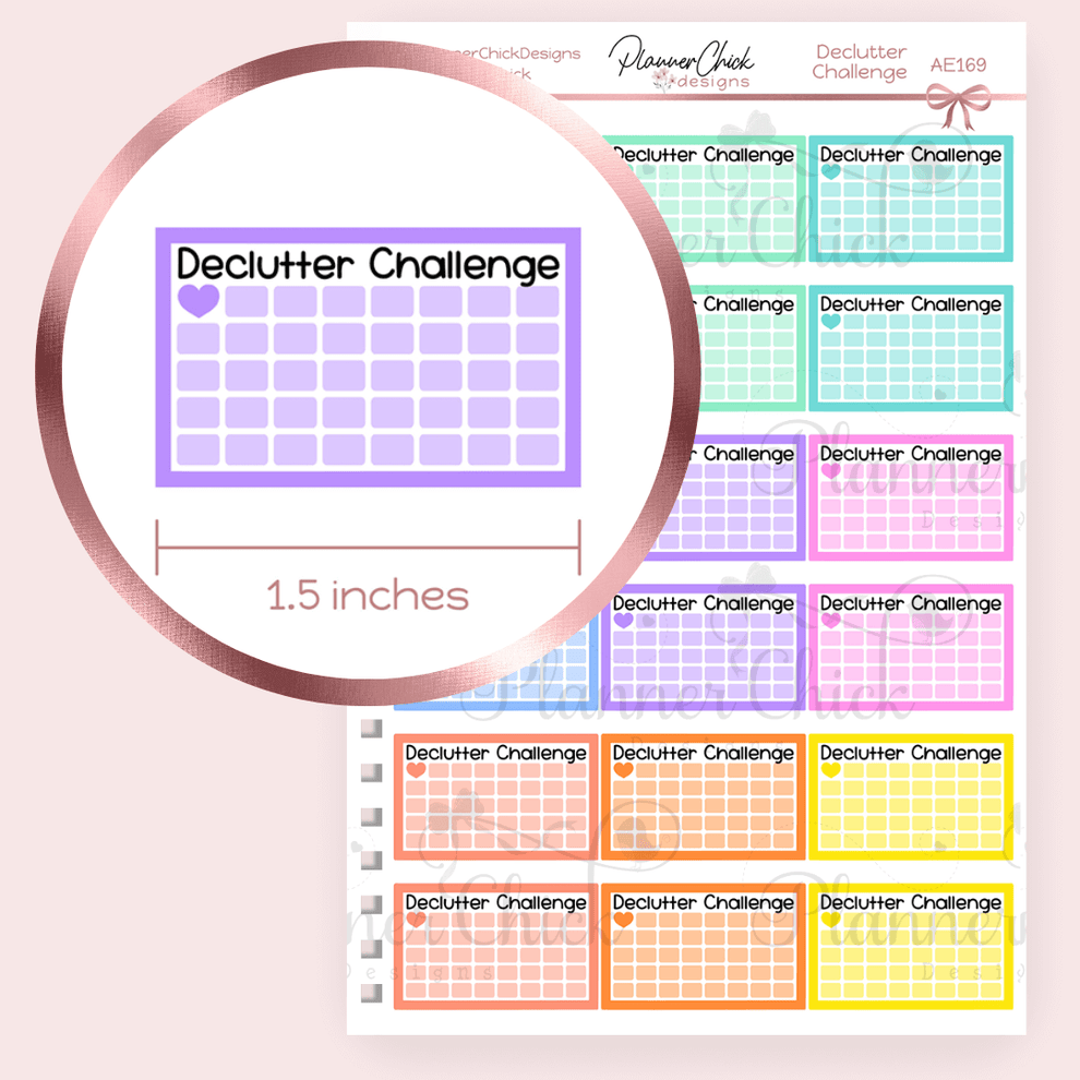 Declutter Challenge Planner Stickers – PlannerChickDesigns