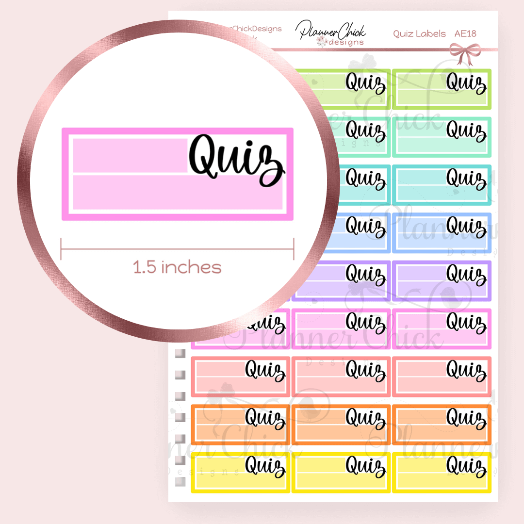Quiz Quarter Boxes