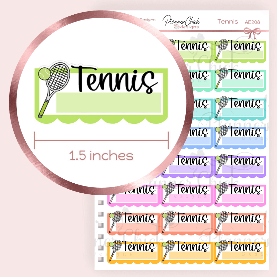 Tennis Planner Stickers