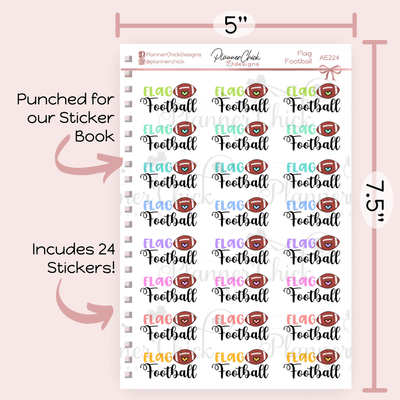 Flag Football Planner Stickers