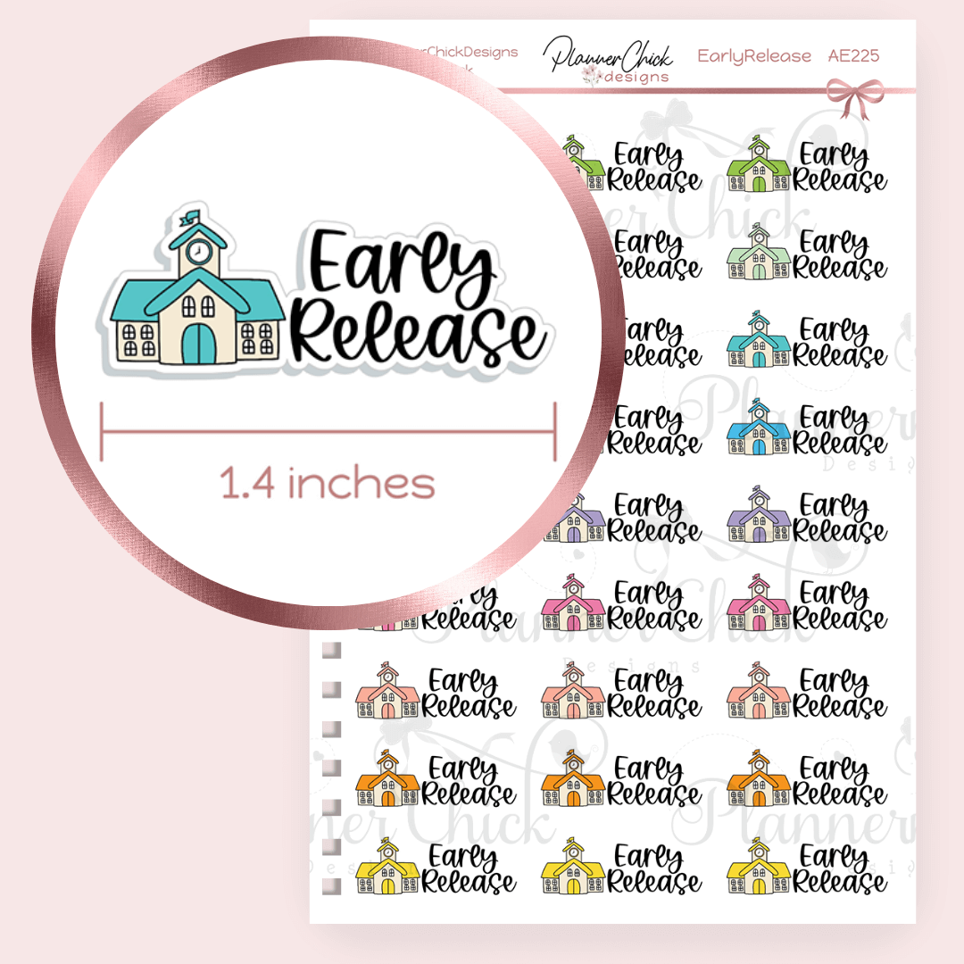 Early Release Planner Stickers