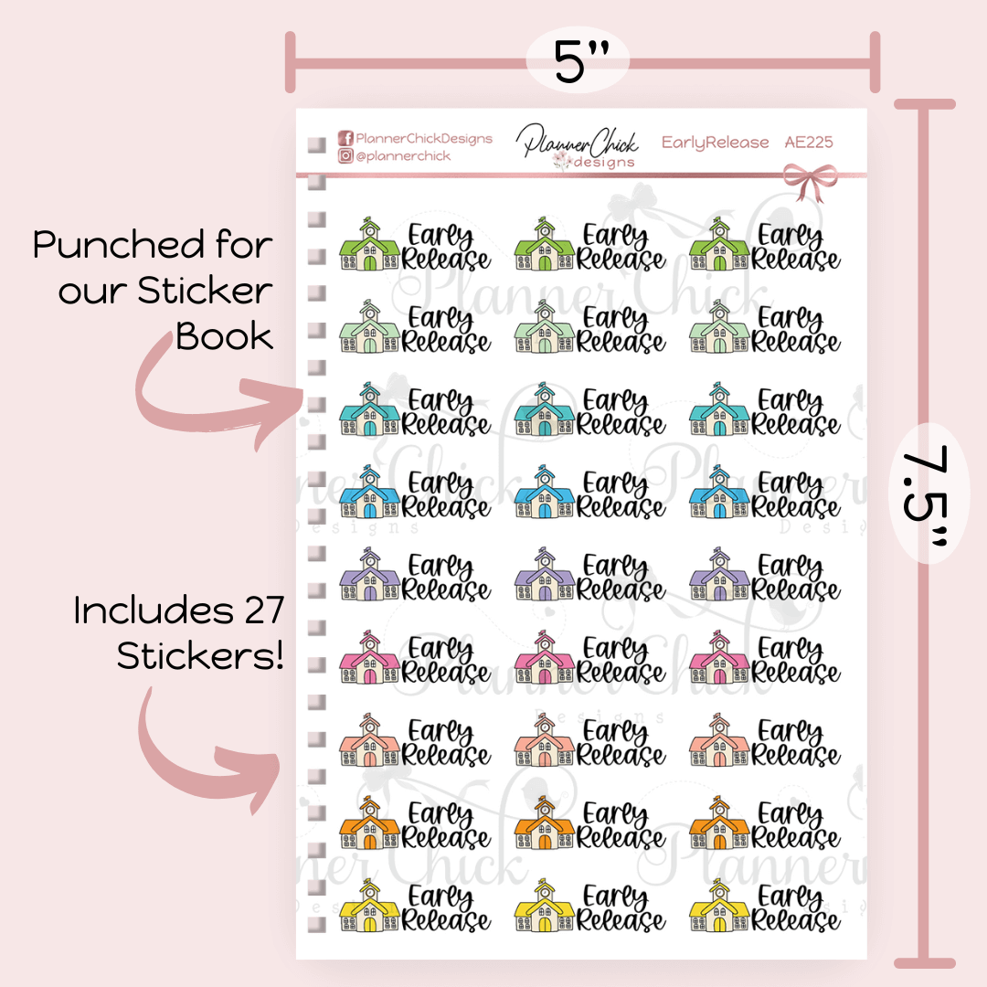 Early Release Planner Stickers