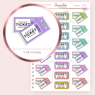 Tickets Planner Stickers