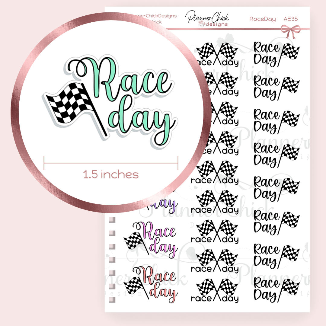Race Day Planner Stickers