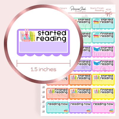 Start/Finish Reading Planner Stickers