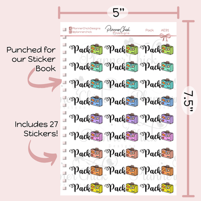Pack Planner Stickers