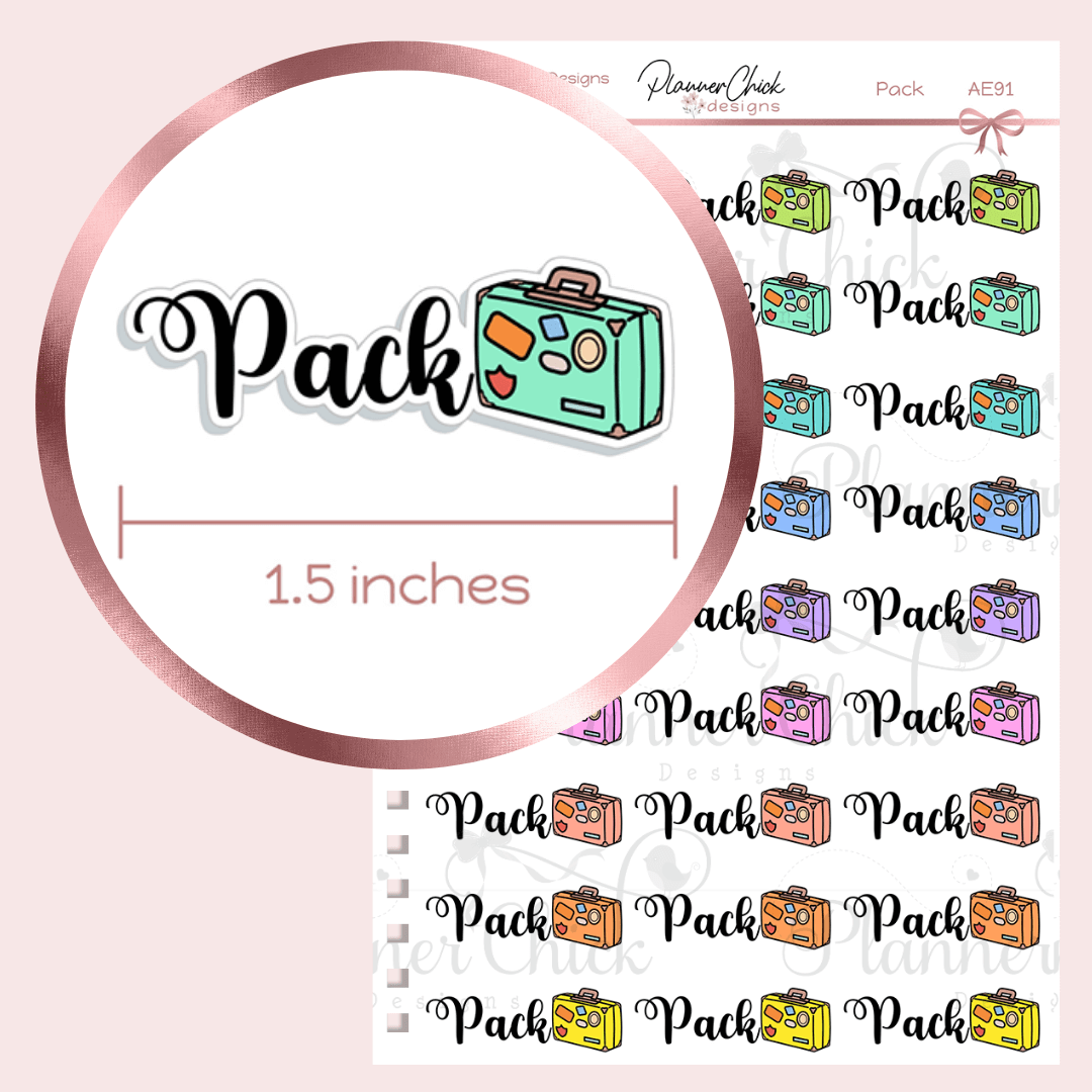 Pack Planner Stickers