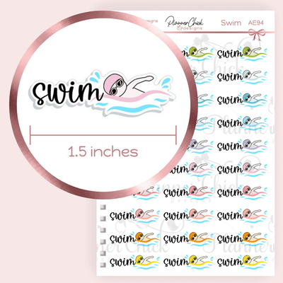 Swim Planner Stickers