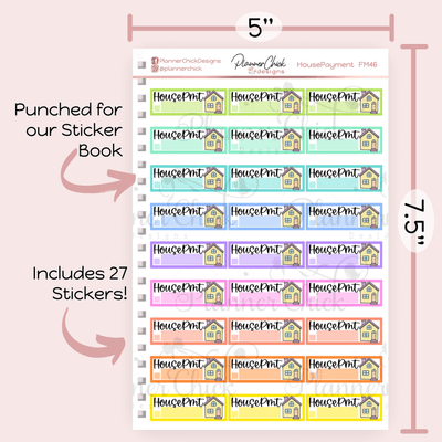 House Payment Planner Stickers