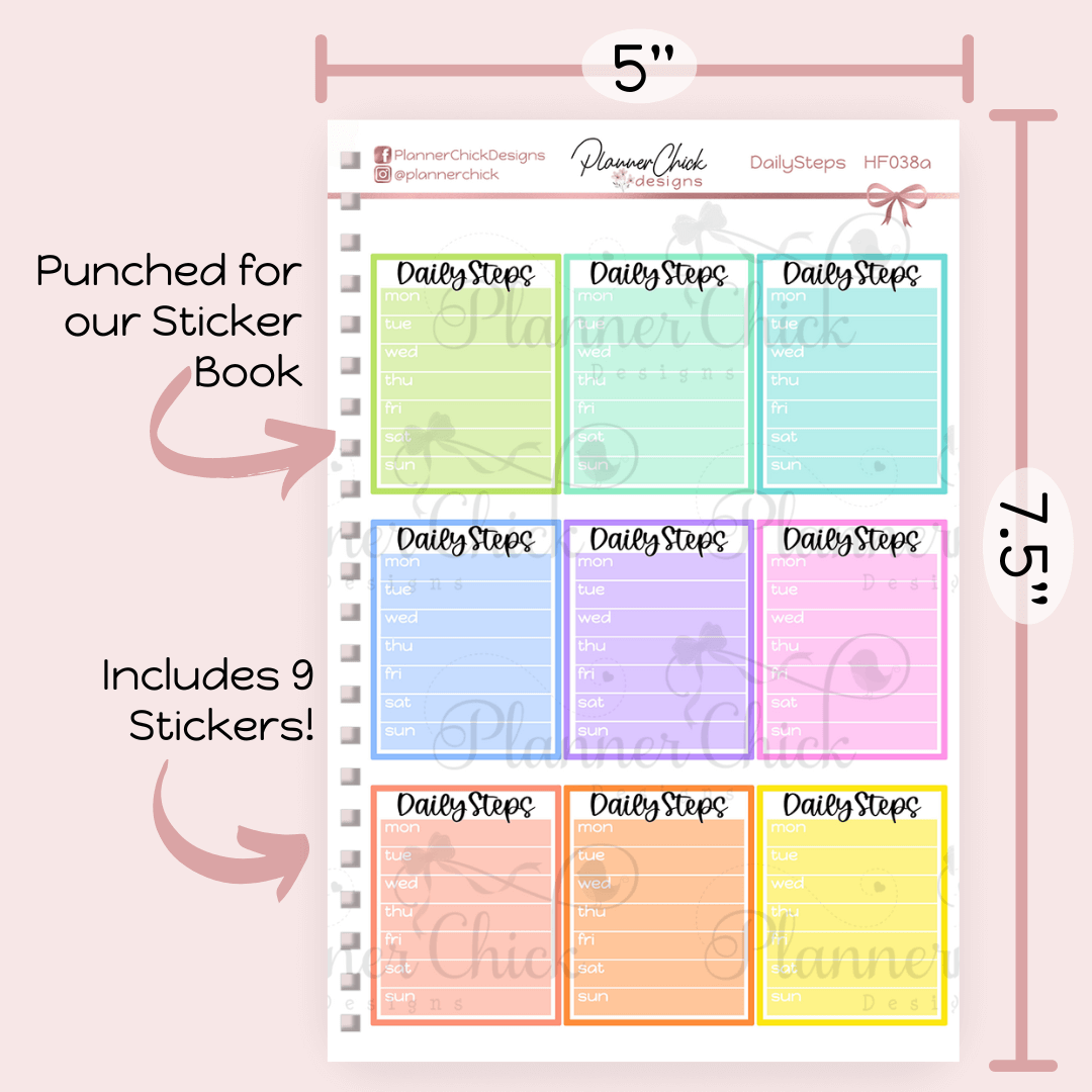 Daily Steps Planner Stickers