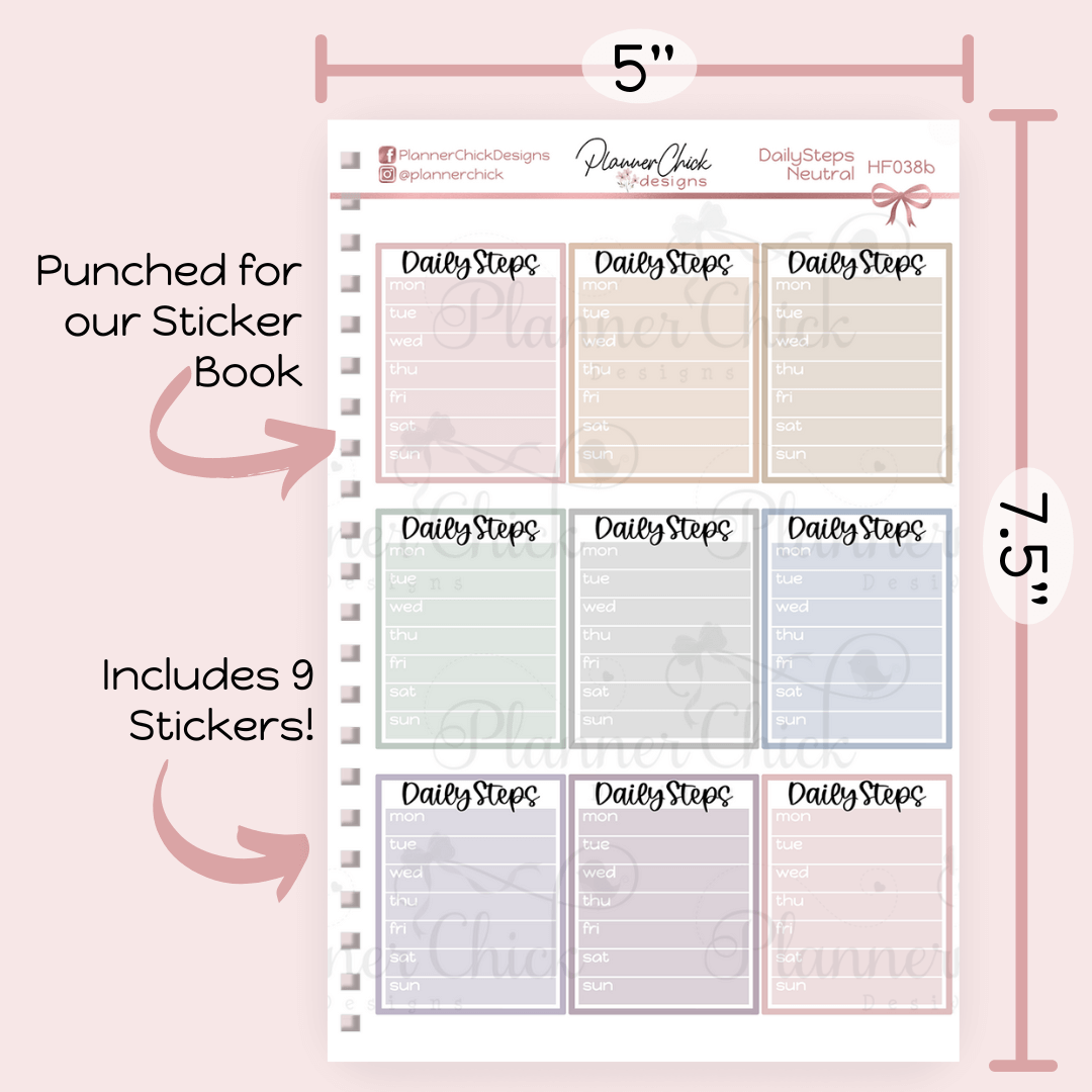 Daily Steps Planner Stickers