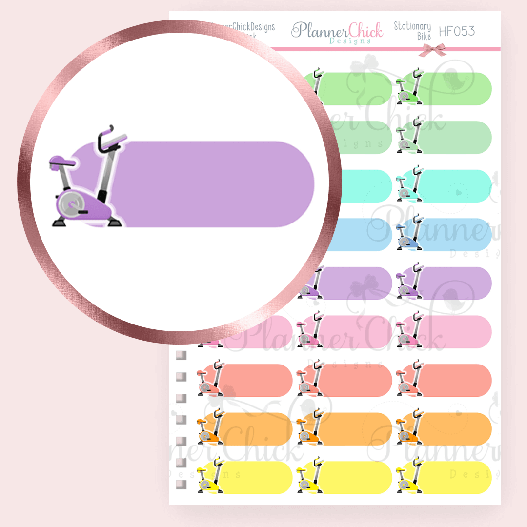 Stationary Bike Planner Stickers