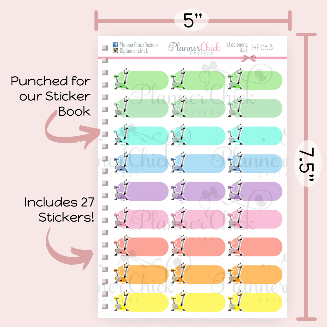 Stationary Bike Planner Stickers