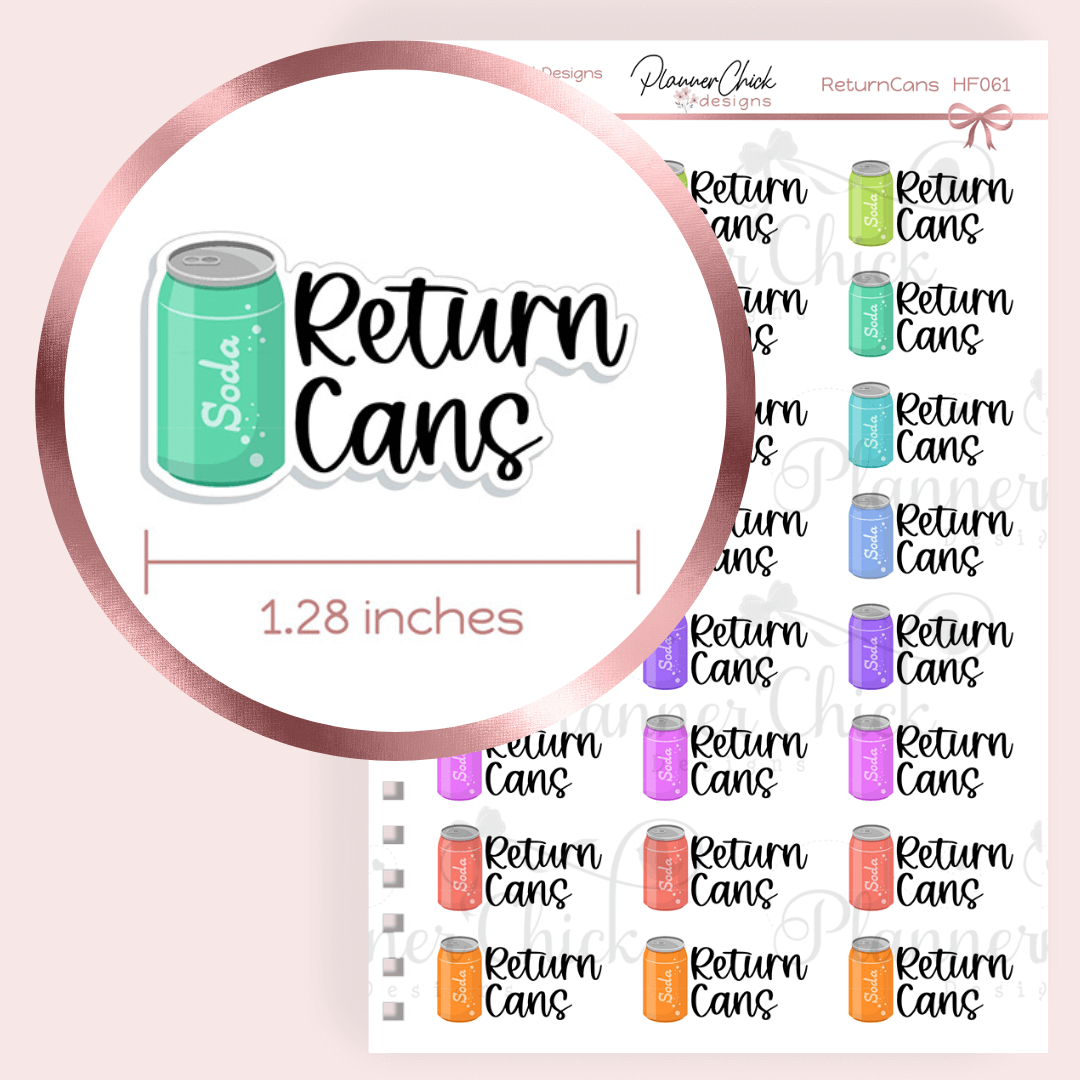 Return Can Can & Bottle Return Reminders – PlannerChickDesigns
