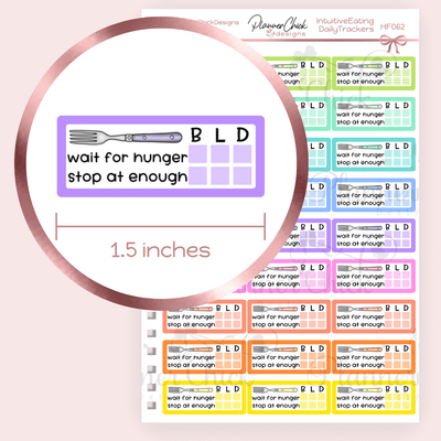 Intuitive/Mindful Eating Daily Trackers