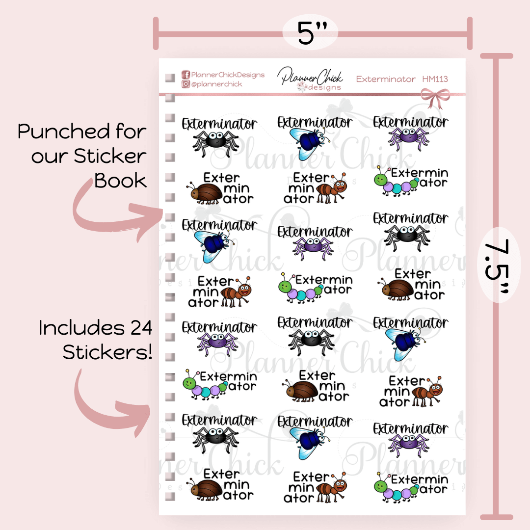 Exterminator Planner Stickers