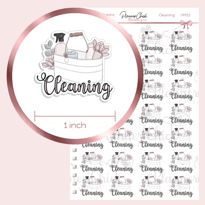 Cleaning Planner Stickers