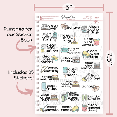Annual Cleaning Planner Stickers