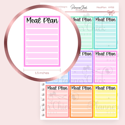 Meal Plan Sidebar Stickers