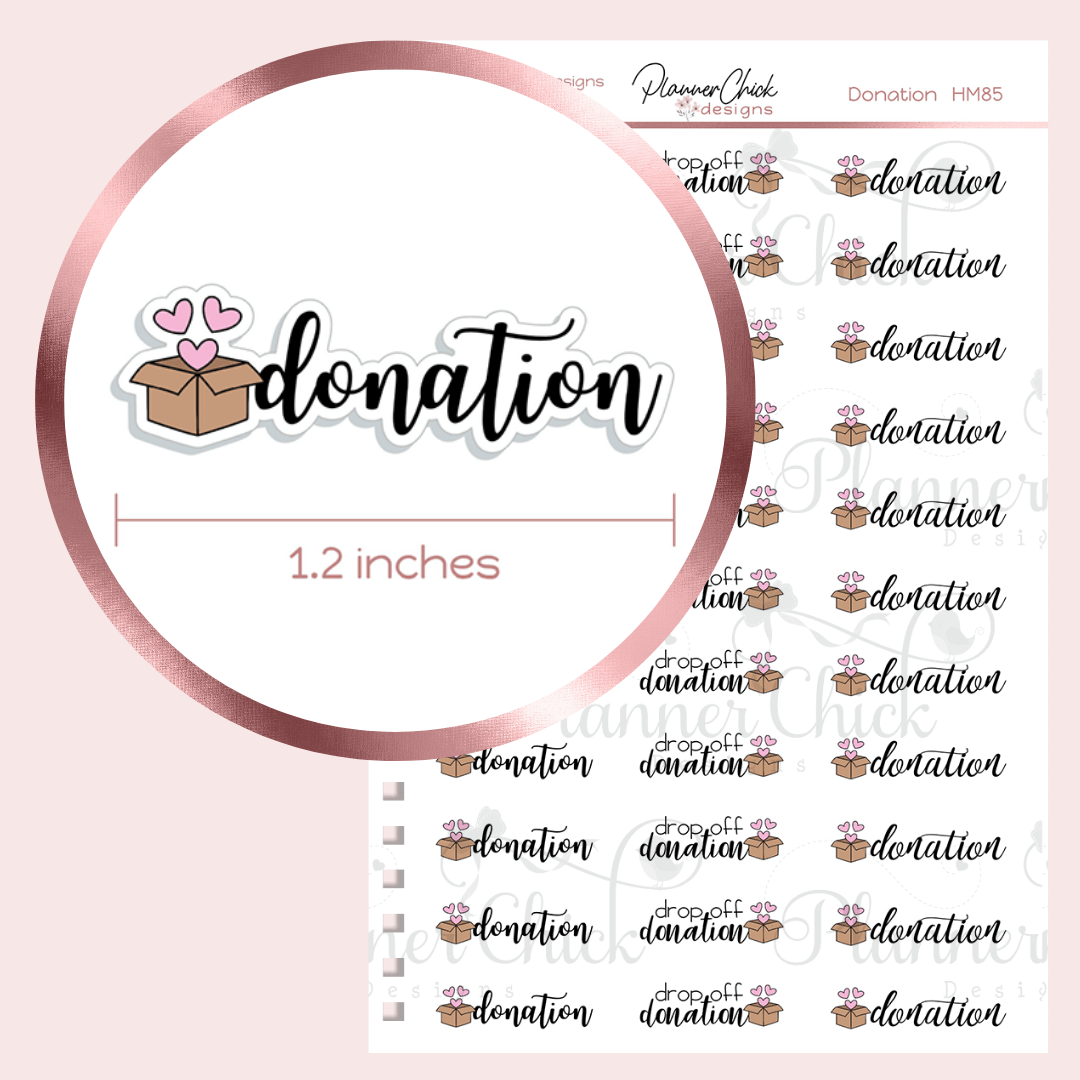 Donation Planner Stickers
