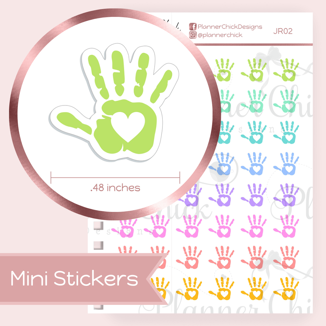 Mini Stickers ~ Child Handprint