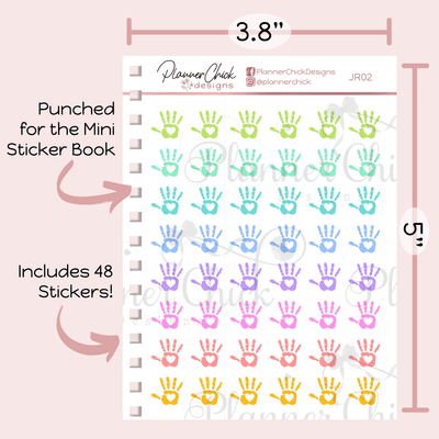 Mini Stickers ~ Child Handprint