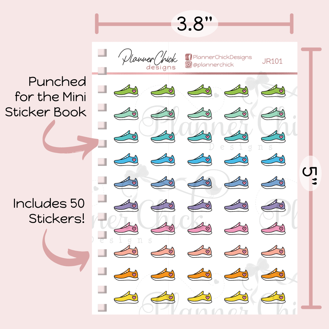 Mini Stickers ~ Walking/Running Shoes – PlannerChickDesigns