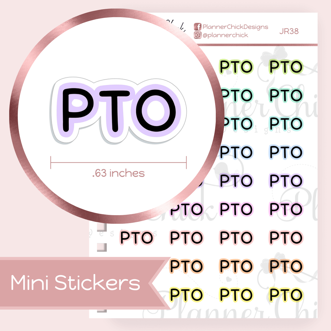 PTO ~ Mini Stickers – PlannerChickDesigns