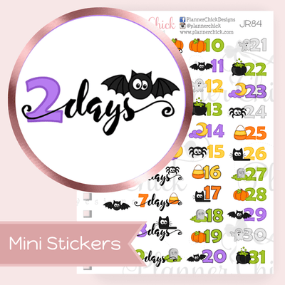 Mini Stickers ~ Halloween Countdown