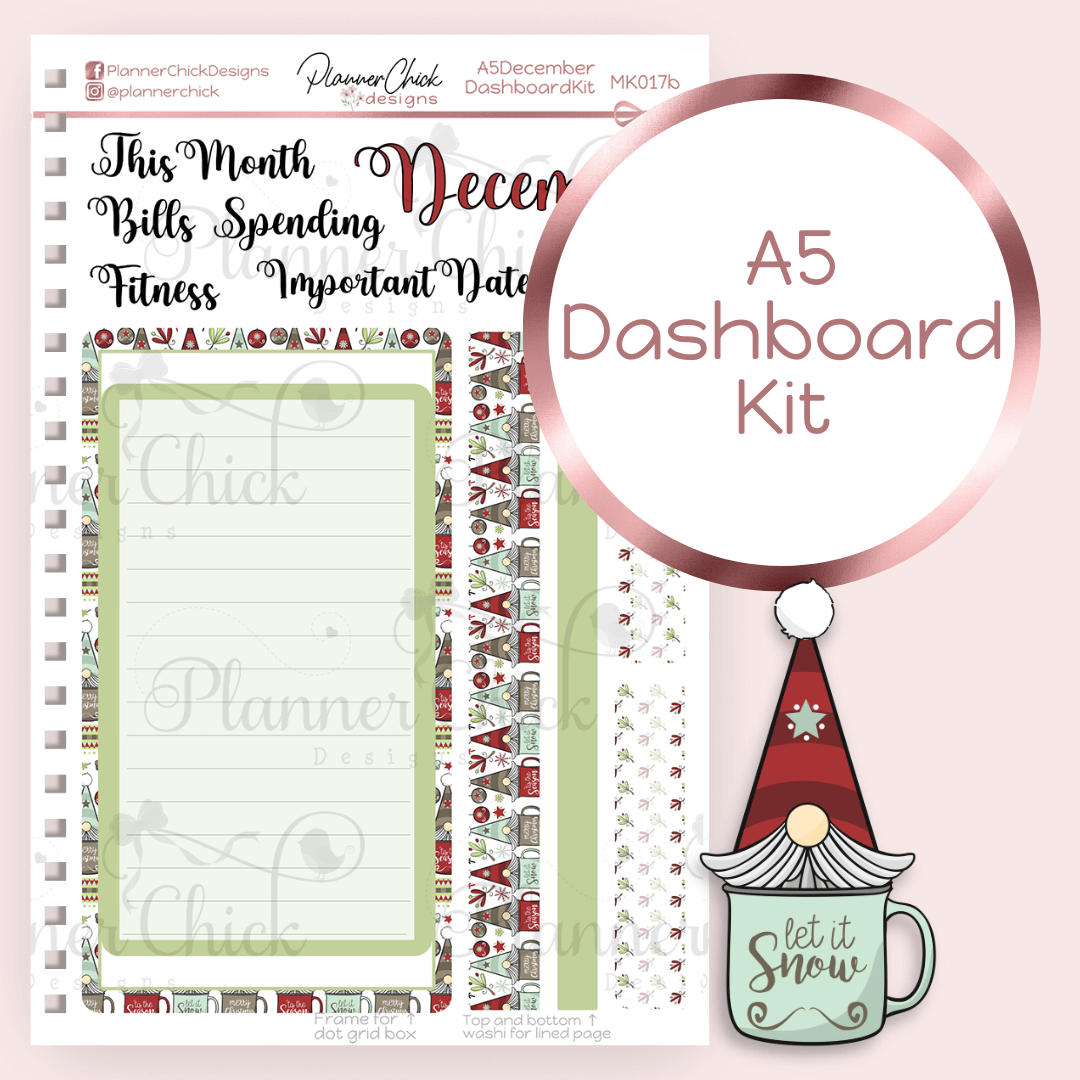 Monthly & Dashboard Kits ~ Christmas Gnomes (for December)