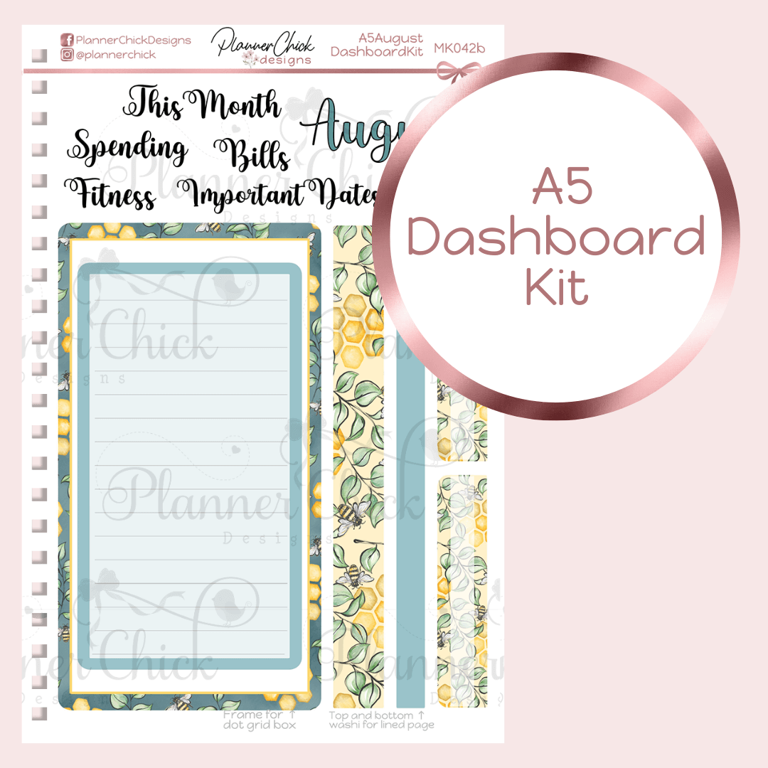 Dashboard Kit ~ Bee Happy (for August)